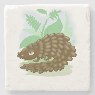 Den underbara lilla Pangolin-stenen Underlägg
