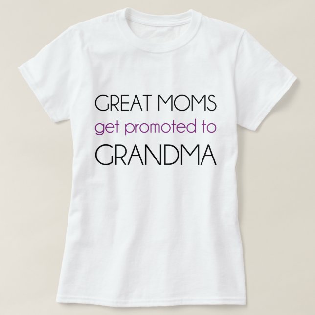 Den underbara mammor får främjad till mormodern tee shirt (Design framsida)