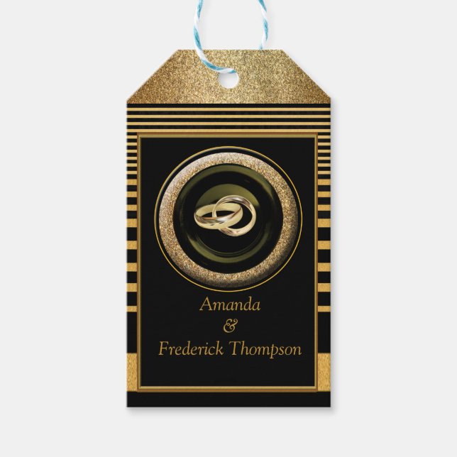 Den Underbara Märkrn Gatsby inspiration Gift Presentetikett (Framsidan)