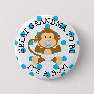 Den underbara mormodern som är apababy shower, knapp
