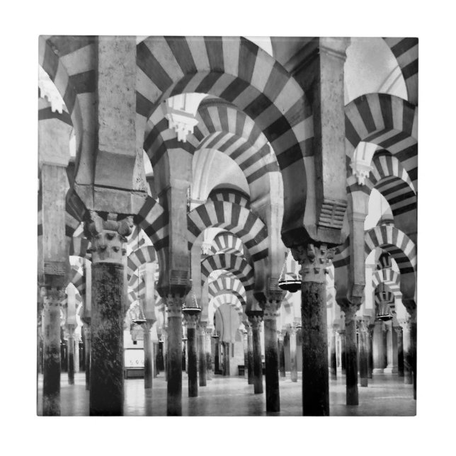 Den underbara moskén av Cordoba Kakelplatta (Framsidan)