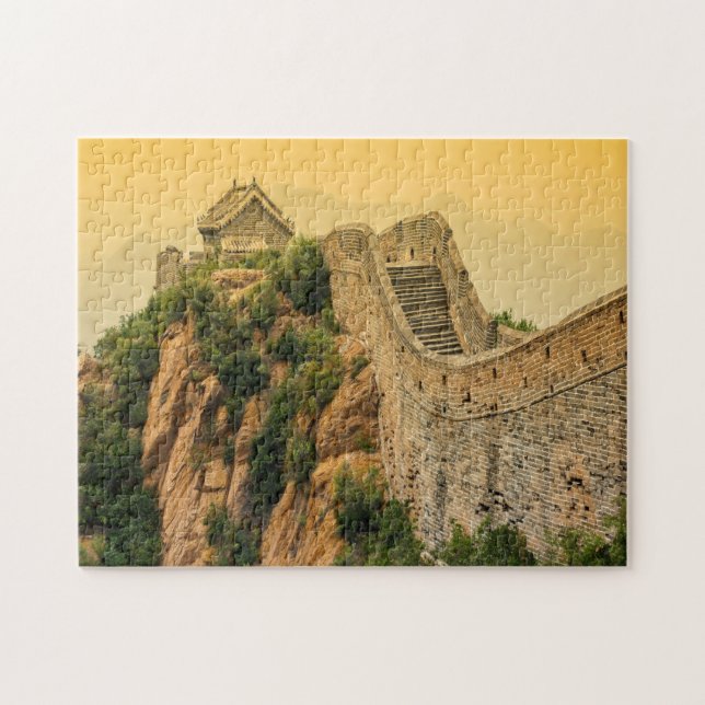 Den Underbara muren av China Jigszawa Puzzle Pussel (Horisontell)