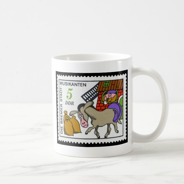 Den underbara musikern av Bremen 5 DDR 1971 Kaffemugg (Höger)