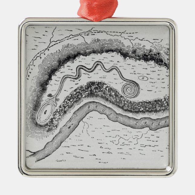 Den underbara ormmounden julgransprydnad metall (Framsidan)