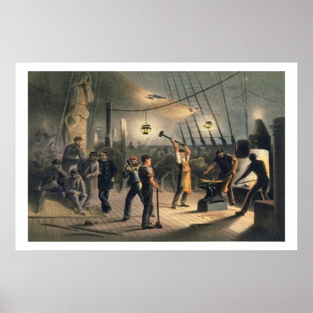 Den Underbara Östrans Forge på Dekk, natten på A Poster (Framsidan)