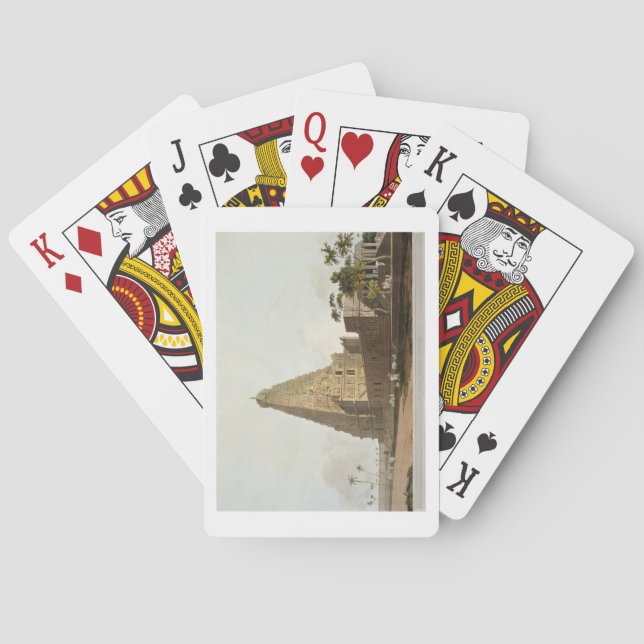 Den underbara pagodaen, Tanjore, pläterar XXIV Spelkort (Baksidan)