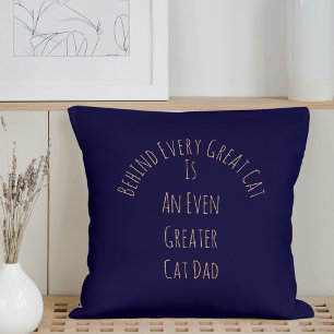 Den Underbara Pappa-katt-offertmallen för gåva av Kudde