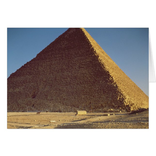 Den underbara pyramiden av Khufu det gammala Hälsningskort (Framsidan Horizontal)