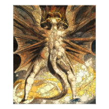 Den Underbara röda draken efter William Blake