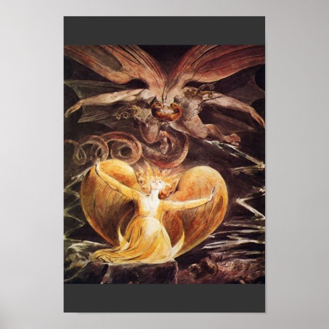 Den Underbara röda draken och den vita kvinnan Poster (Framsidan)