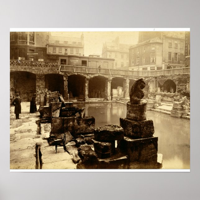 Den Underbara romerska baden, Bath (b/w bild) Poster (Framsidan)
