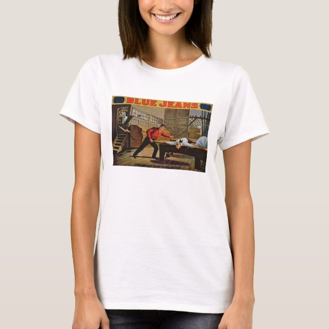 "Den Underbara sågmyllscenen", Poster för "blå jea T Shirt (Framsida)