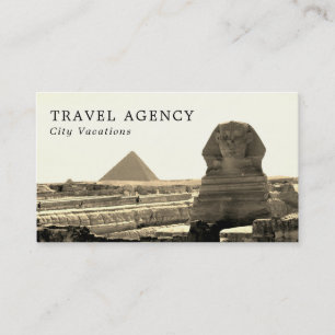Den Underbara sfinxen av Giza, Egypten, Agent Visitkort