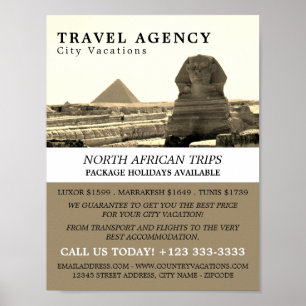 Den Underbara sfinxen av Giza, Egypten, resebyrå Poster