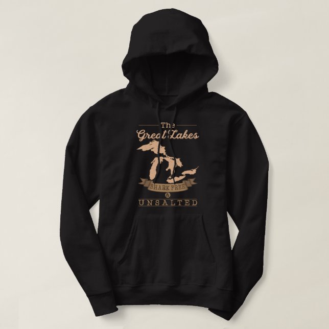 Den Underbara Sjöar-hajfria osaltade sventen Michi Hoodie (Design framsida)