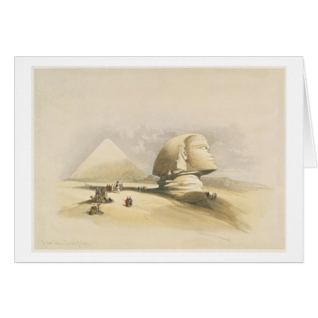 Den underbara sphinxen och pyramiderna av Giza, Hälsningskort (Framsidan Horizontal)