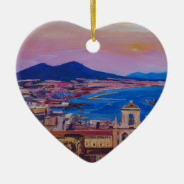 Den underbara staden beskådar av Naples med Julgransprydnad Keramik