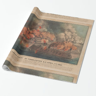 Den Underbara striden i Charleston 1863 Civil Krig Presentpapper