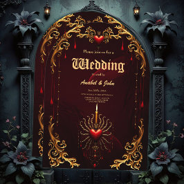 Den underbara vackra konsten av gotisk elegans. inbjudningar