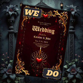 Den underbara vackra konsten av gotisk elegans. inbjudningar