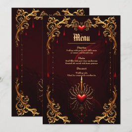 Den underbara vackra konsten av gotisk elegans. meny