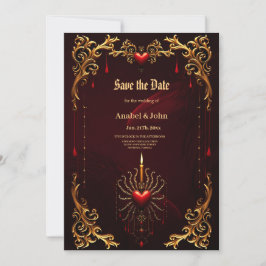 Den underbara vackra konsten av gotisk elegans. spara datumet