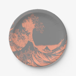 Den Underbara vågans Pappra Tallrikar Peach & Gråt
