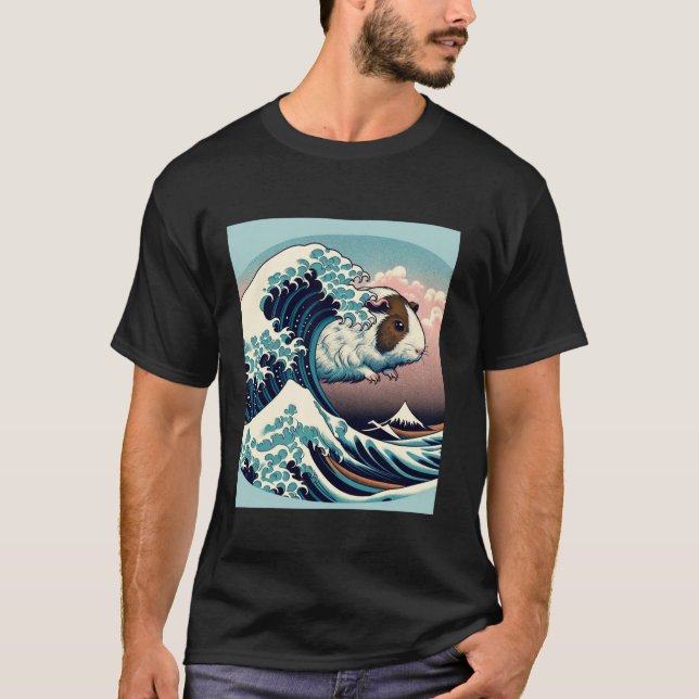 Den Underbara vågen av japanska guineanska juterie T Shirt (Framsida)