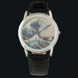 Den Underbara vågen av Kanagawa Armbandsur<br><div class="desc">Den Underbara vågen av Kanagawa är en träblocksutskrift av den japanske konstnären Hokusai. Det offentliggjordes omkring 1830 i slutet av Edo-perioden.</div>