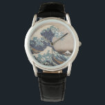 Den Underbara vågen av Kanagawa Armbandsur<br><div class="desc">Den Underbara vågen av Kanagawa är en träblocksutskrift av den japanske konstnären Hokusai. Det offentliggjordes omkring 1830 i slutet av Edo-perioden.</div>