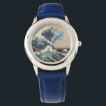 Den Underbara vågen av Kanagawa Armbandsur<br><div class="desc">Den Underbara vågen av Kanagawa är en träblocksutskrift av den japanske konstnären Hokusai. Det offentliggjordes omkring 1830 i slutet av Edo-perioden.</div>