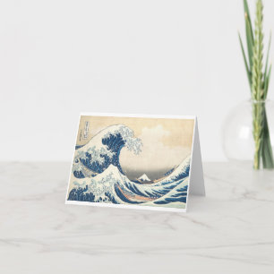Den Underbara vågen av Kanagawa av Hokusai circa 1 Anteckningskort
