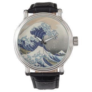 Den Underbara vågen av Kanagawa Hokusai Armbandsur