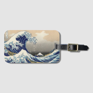 Den Underbara vågen av Kanagawa Hokusai Bagagebricka