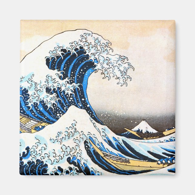 Den Underbara vågen av Kanagawa, Hokusai Magnet (Framsidan)