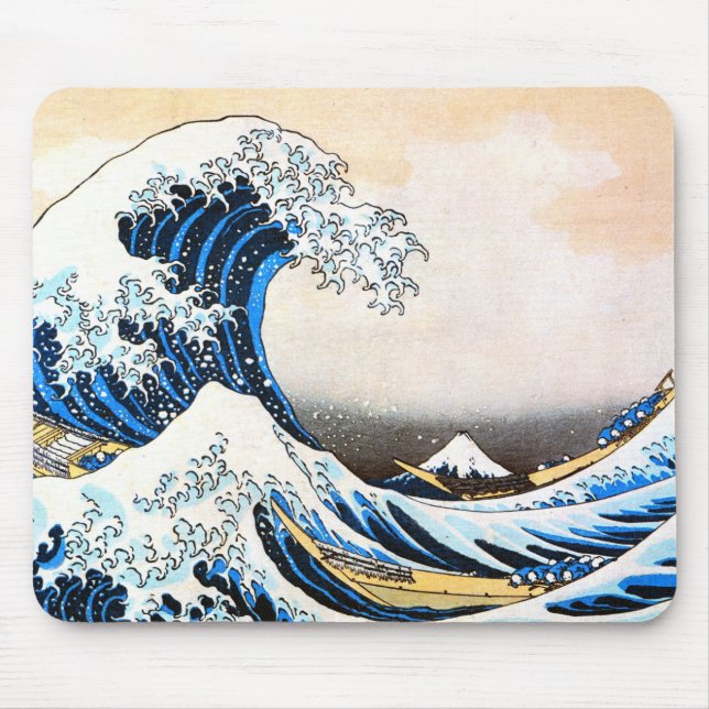 Den Underbara vågen av Kanagawa, Hokusai Musmatta (Framsidan)
