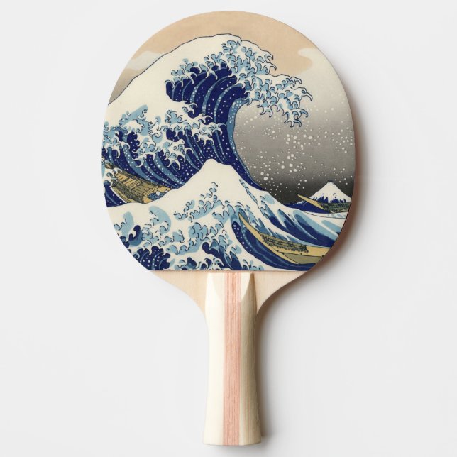 Den Underbara vågen av Kanagawa Hokusai Pingisracket (Framsidan)