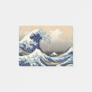 Den Underbara vågen av Kanagawa Hokusai Post-it Block