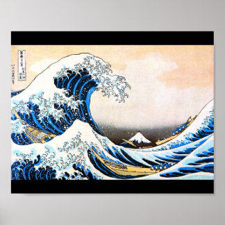 Den Underbara vågen av Kanagawa, Hokusai Poster