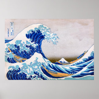 Den Underbara vågen av Kanagawa, Hokusai Poster
