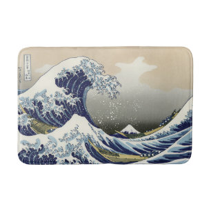 Den Underbara vågen av Kanagawa Katsushika Hokusai Badrumsmatta