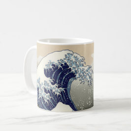 Den Underbara vågen av Kanagawa Katsushika Hokusai Kaffemugg