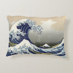 Den Underbara vågen av Kanagawa Katsushika Hokusai Prydnadskudde
