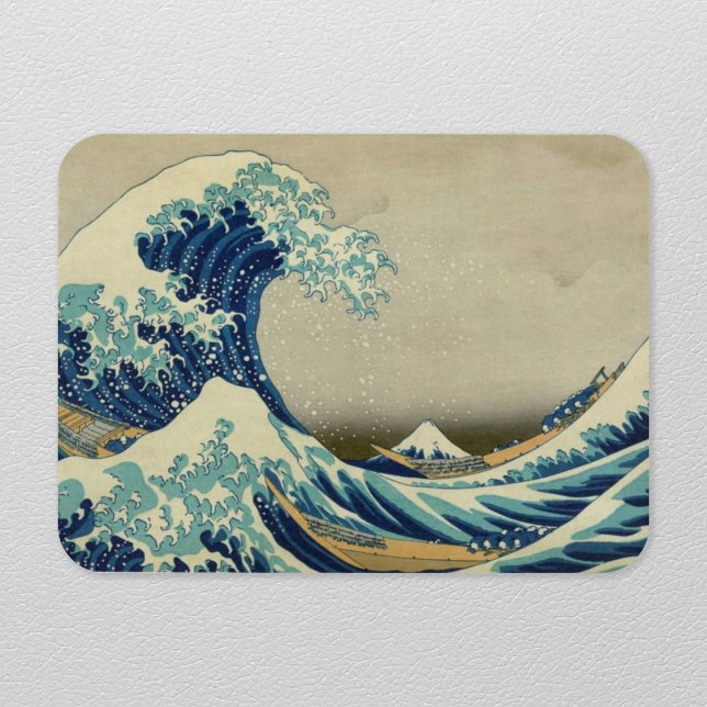 Den Underbara vågen av Kanagawa Magnet (The Great Wave Flex Magnet- Refrigerator View)
