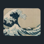 Den Underbara vågen av Kanagawa Magnet<br><div class="desc">Kanagawas Underbara våg, från serien "36 vyer av Mt. Fuji" | av Katsushika Hokusai | Art Location: Private Collection | Japanska artister | Uppsamlingsnummer: XIR158277</div>