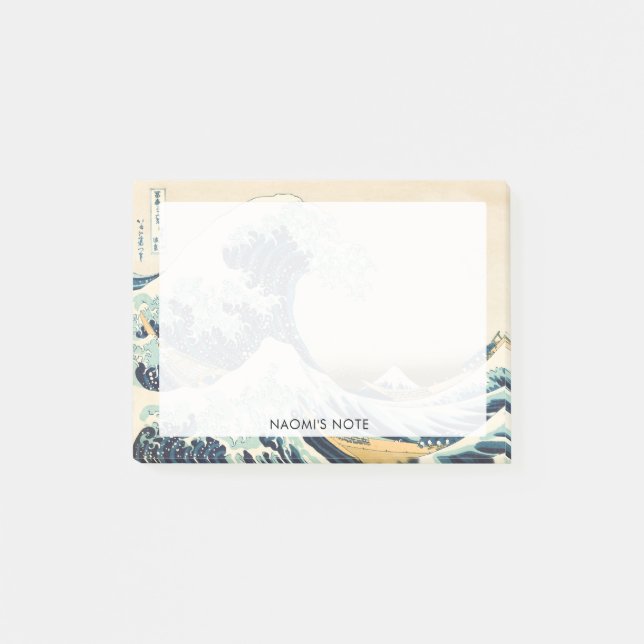 Den Underbara vågen av Kanagawa Post-it Block (Framsida)