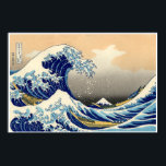 Den Underbara vågen av Kanagawa, Poster<br><div class="desc">Rekommenderade storlekar: små,  små,  medelstora,  stora och stora Extra. Kontakta mig om du vill ha speciella poster storlekar. Tack. Den Underbara vågen av Kanagawa,  även känd som "The Underbar Wave" eller helt enkelt "The Wave",  är ett träblock som tryckts av den japanska ukiyo-e-konstnären Hokusai.</div>
