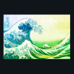Den Underbara vågen av Kanagawa Poster<br><div class="desc">Den Underbara vågbrytaren av Kanagawa, även känd som "Den Underbara vågen" eller "Wave", är ett träblocktryck av den japanske konstnären Katsushika Hokusai. Den publicerades mellan 1829 och 1833 och är Hokusais mest berömd och ett av de mest populära delara japanska konsten i världen. Bild uppvisar en enorm våg av hotfulla...</div>