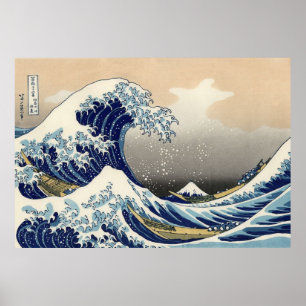 Den Underbara vågen av Kanagawa Poster