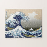 Den Underbara vågen av Kanagawa Pussel<br><div class="desc">Vintage Japansk konst Den Underbara vågen av Kanagawa eller vågen ...  bedövande konstverk i ukiyo-e stil av en underbar mästare Katsushika Hokusai ...  vintage konst på moderna dagsprodukter från Zazilicious</div>